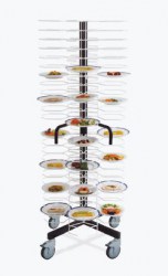 CARRO DE EMPLATAR BLANCO Y NEGRO PARA 96 PLATOS